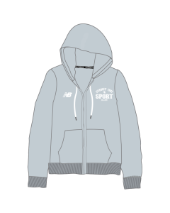 Ladies Grey Zip Hoodie